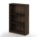 Furinno Furinno 14151R1CWN JAYA Simple Home 3-Shelf Bookcase - Columbia Walnut & Black 14151R1CWN